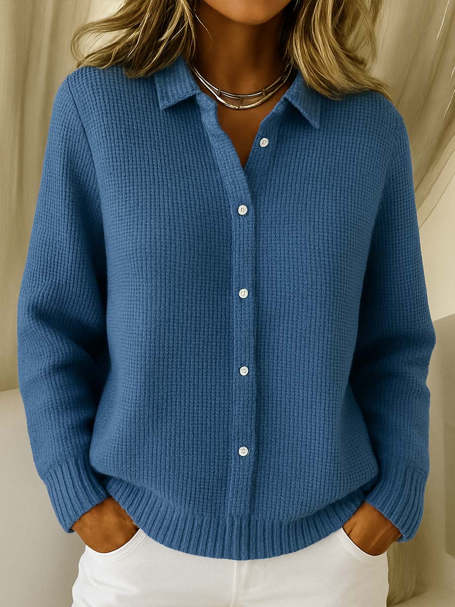 Léa | Cardigan à Boutons Tricoté Classique